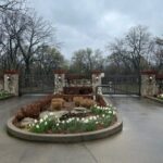 The Points at Grand Lake gates tulips in the rain beautiful entrance